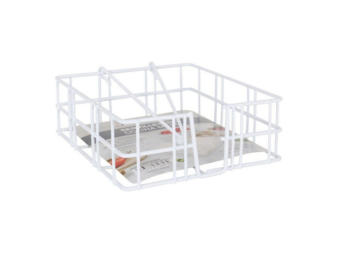 Servilleteros CONFORTIME (Blanco-18 X 18 X 6,5 cm)