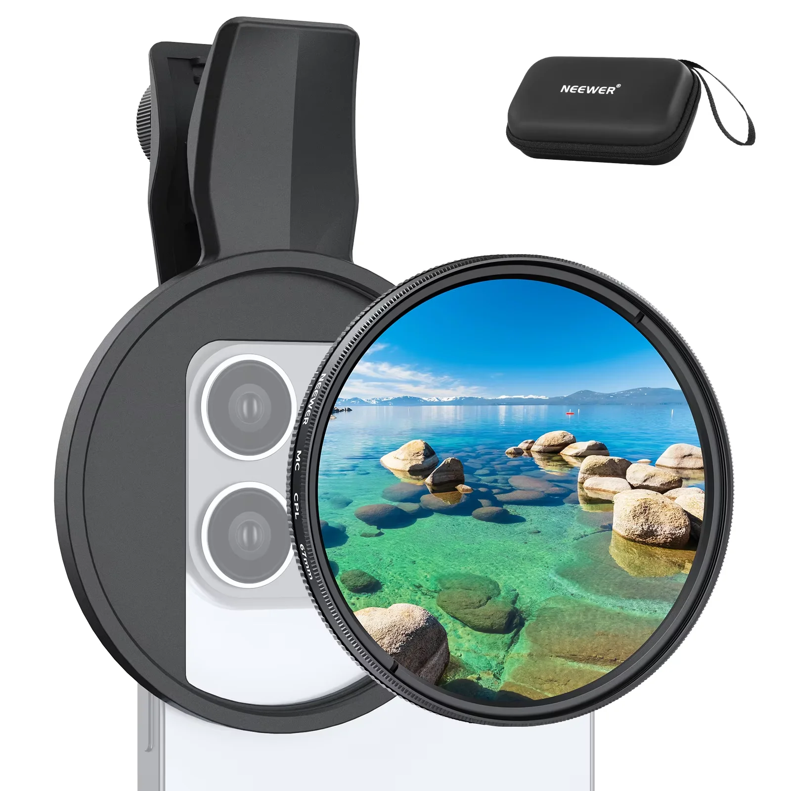 Filtro ND variable con clip de 67 mm para teléfono móvil, Nd2-32 (1-5 pasos), kit de accesorios para lentes con clip, para iPhone