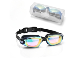 Gafas de natación Siurn para adultos, silicona HD, antivaho, impermeables (color negro, galvanoplastia)