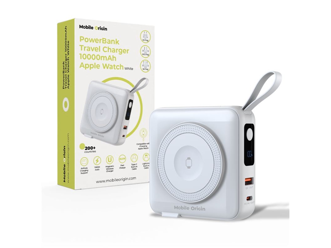 Powerbank Mobile Origin Magsafe 10000 Mah Usb-c Lightning 20w Blanco