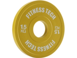 Disco de Musculación FITNESS TECH Plate Fraccionário Amarillo (1,5 kg)