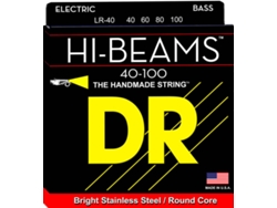 Juego de Cuerdas Bajo Eléctrico DR LR-40 Hi-Beam (.040 - .060 - .080 - .0100 - Acero Inoxidable)