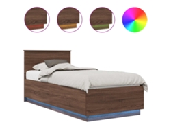 Maison Exclusive - Estructura De Cama Con Cabecera Roble Marrón 70 X 190 Cm