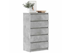 Mueble Cajón 60x36x103 Cm Deriv. Decoración del hogar Dkd de madera gris cemento