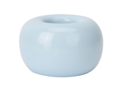 Portacepillos de dientes de cerámica con forma de dona, creativo y colorido, base multifuncional para cepillos de dientes, color azul