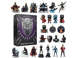 Figuras acrílicas 2D de Black Panther Wakanda Forever Calendario de Adviento navideño Jortmrd