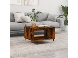 Mesa De Centro | Mesa De Café | Mesa De Salón Madera De Ingeniería Roble Ahumado 60x50x40 Cm