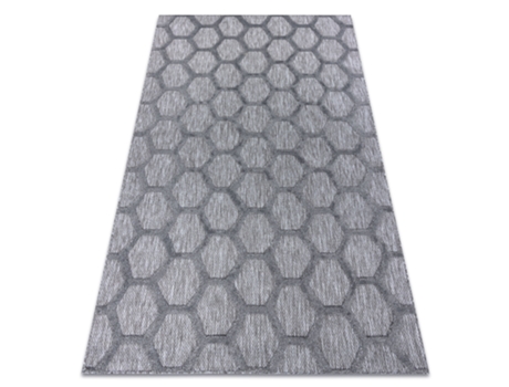 Alfombra Santo Sisal 58391 Panal Antracita (180 x 270 cm)