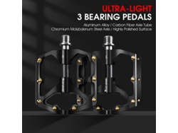 Omni-pedales De Bicicleta De Aluminio Ultralivianos 3 Rodamientos Antideslizantes Impermeables Planos Anchos Accesorios De Bici