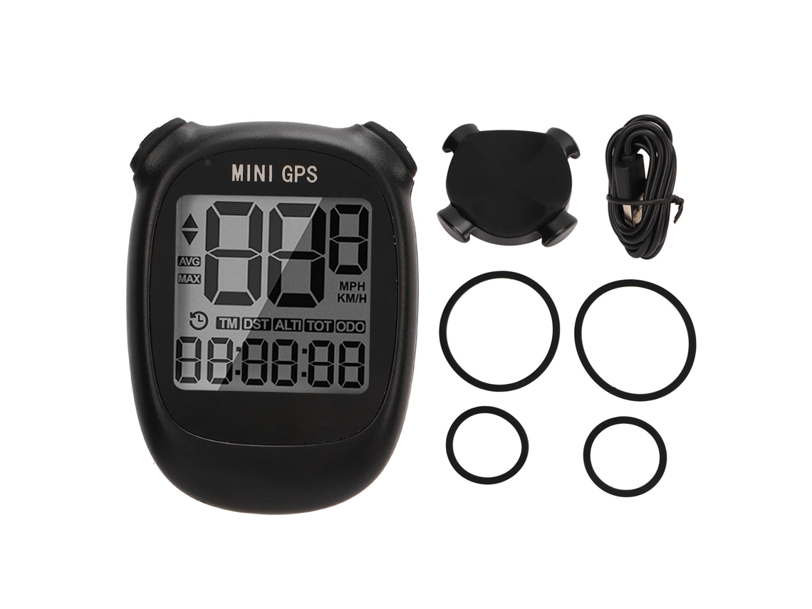 Velómetro De Bicicleta Con Pantalla Grande Iluminada Computadora Gps Inalámbrica Para Ciclismo Al Aire Libre Negro