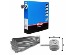 Juego de 100 cables de freno 7x7 hilos de acero inoxidable ø1,5mm t-head ø7x6 ELVEDES 2250 mm