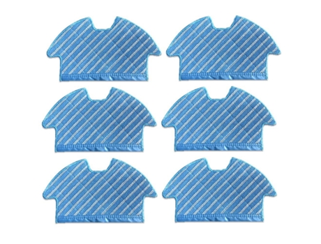 6 peças de almofadas de microfibra para aspirador de pó para panos de esfregão azul ecovacs