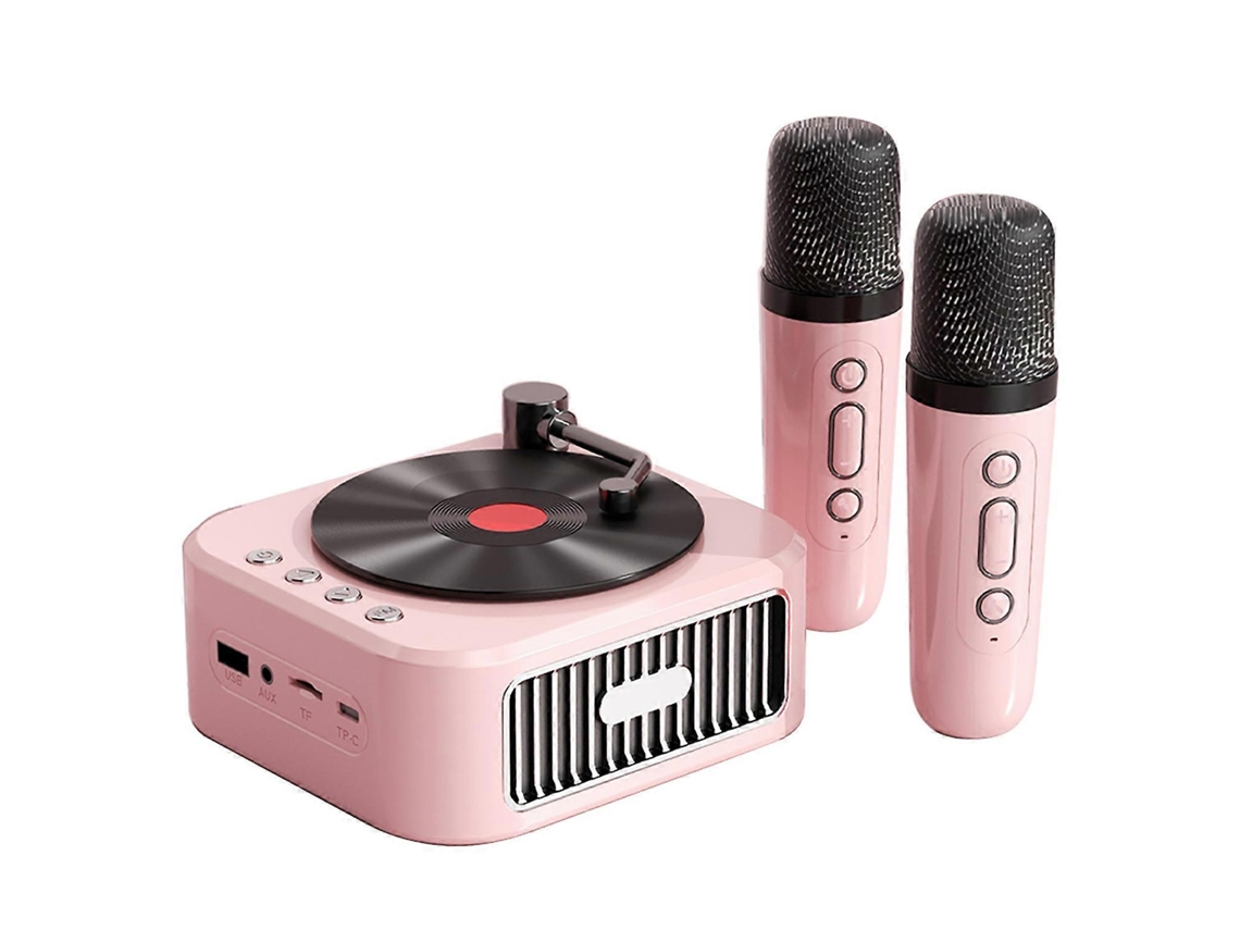 Altavoz portátil inalámbrico de estilo vintage con tecnología BT5.3 y dos micrófonos Ste Chennnls