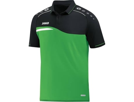 Polo para Hombre JAKO Competition 2.0 Negro, Verde para Multideportes (13-14 años)