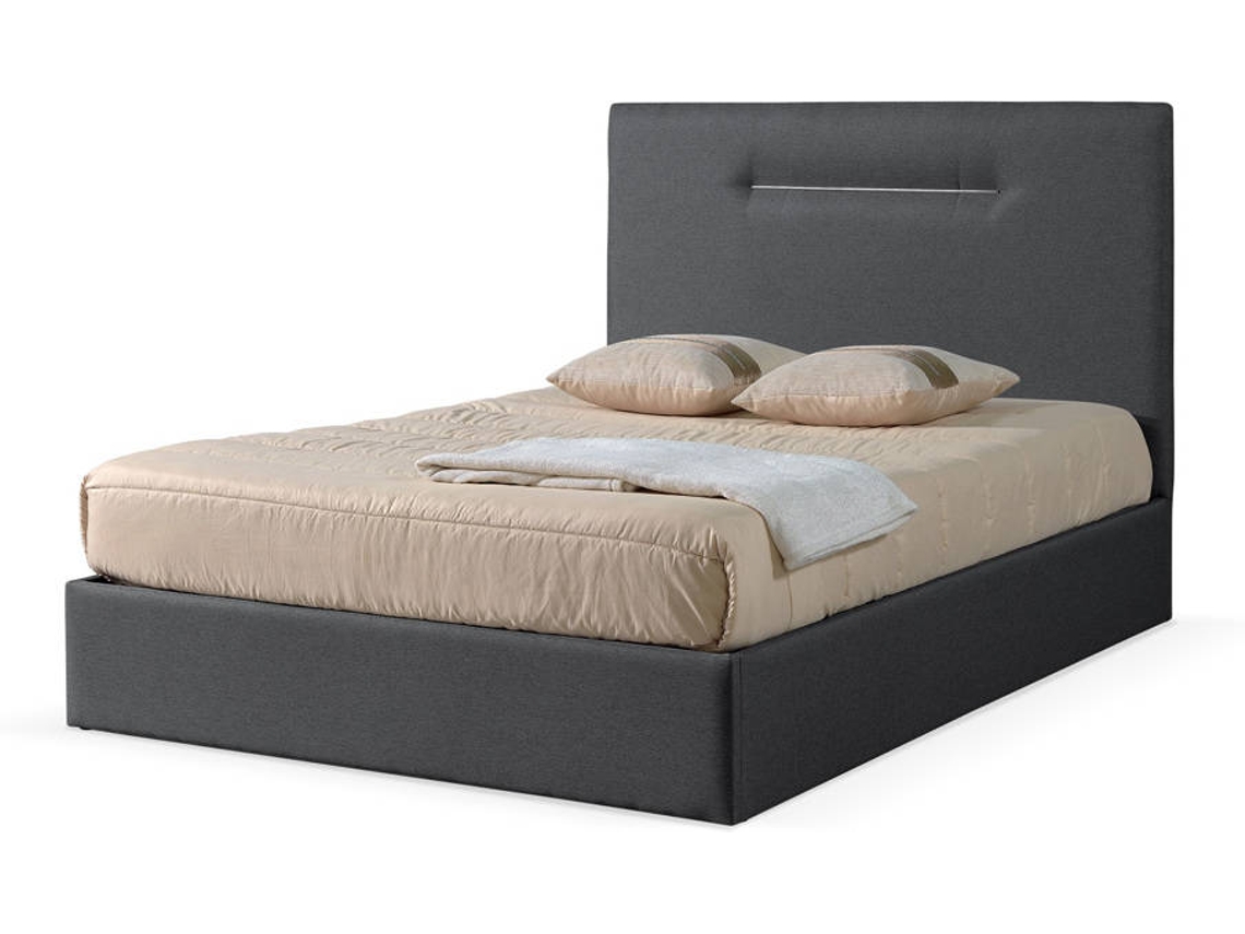 Cama de Matrimonio BAZAR MONDIALE Bordeaux (Madera - Compatible con Colchón: 190x140 cm)