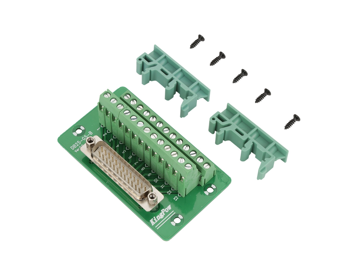 2026velora-módulo De Interfaz Db25 Para Din Rail Con Placa De Desconexión Y Terminales (conector Macho)