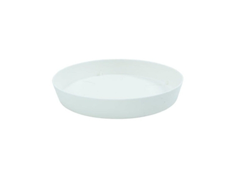 PLASTIKEN TES - Plato Redondo Ø17 cm para Macetas de 22 cm Blanco