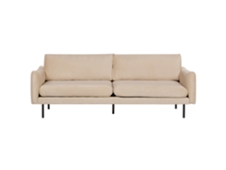 Sofá de 3 plazas BELIANI Vinterbro de Terciopelo Beige 220x84x86