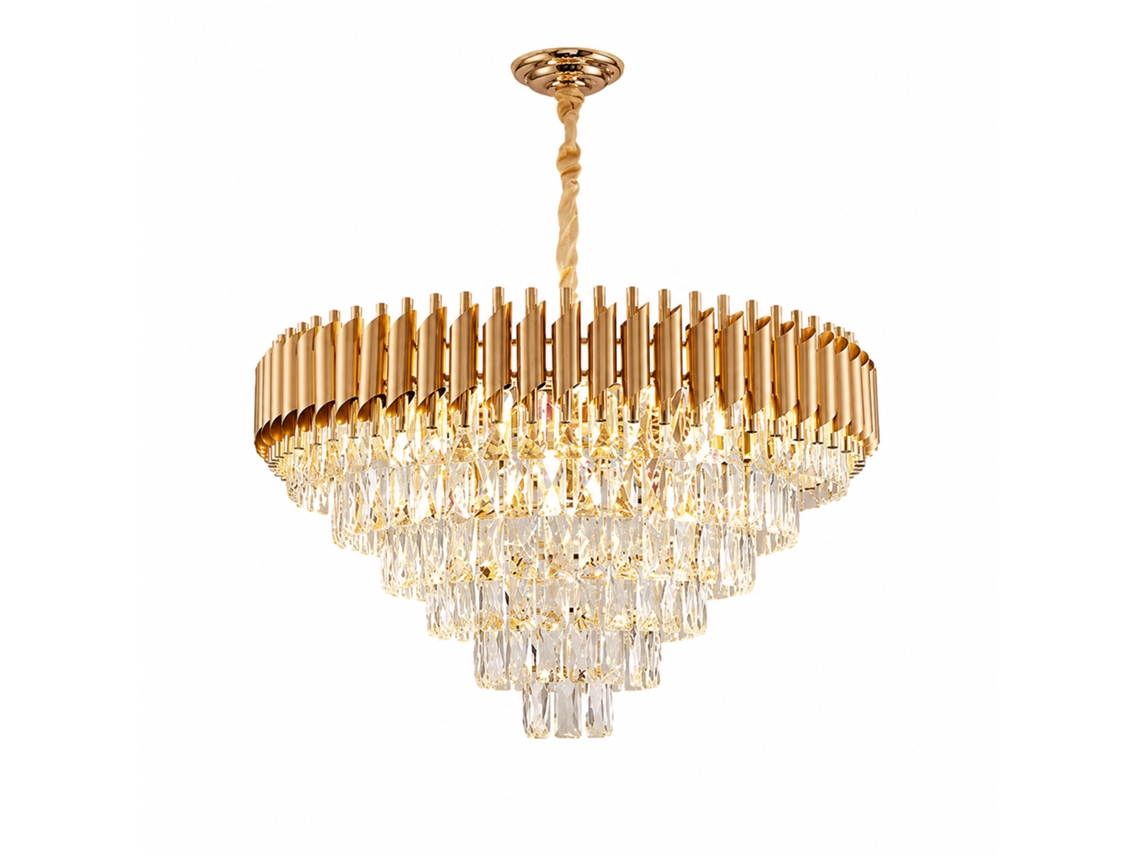 Lámpara De Techo De Cristal Pibaogu Asled-425 (dorado)