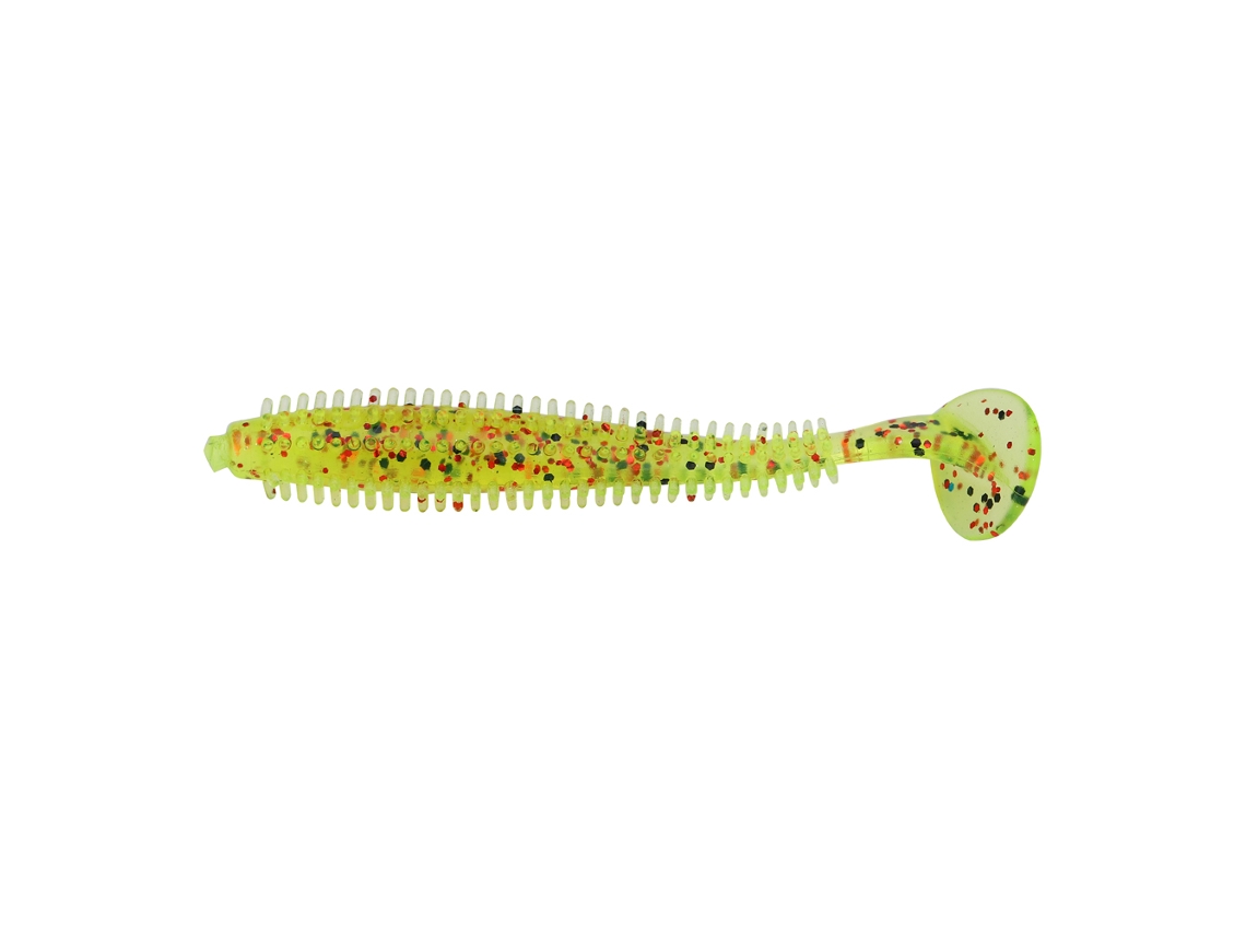 5 Piezas De Señuelos De Gusano Grub T Tail Suave 9cm 4g Manchado De Verde Para Pesca