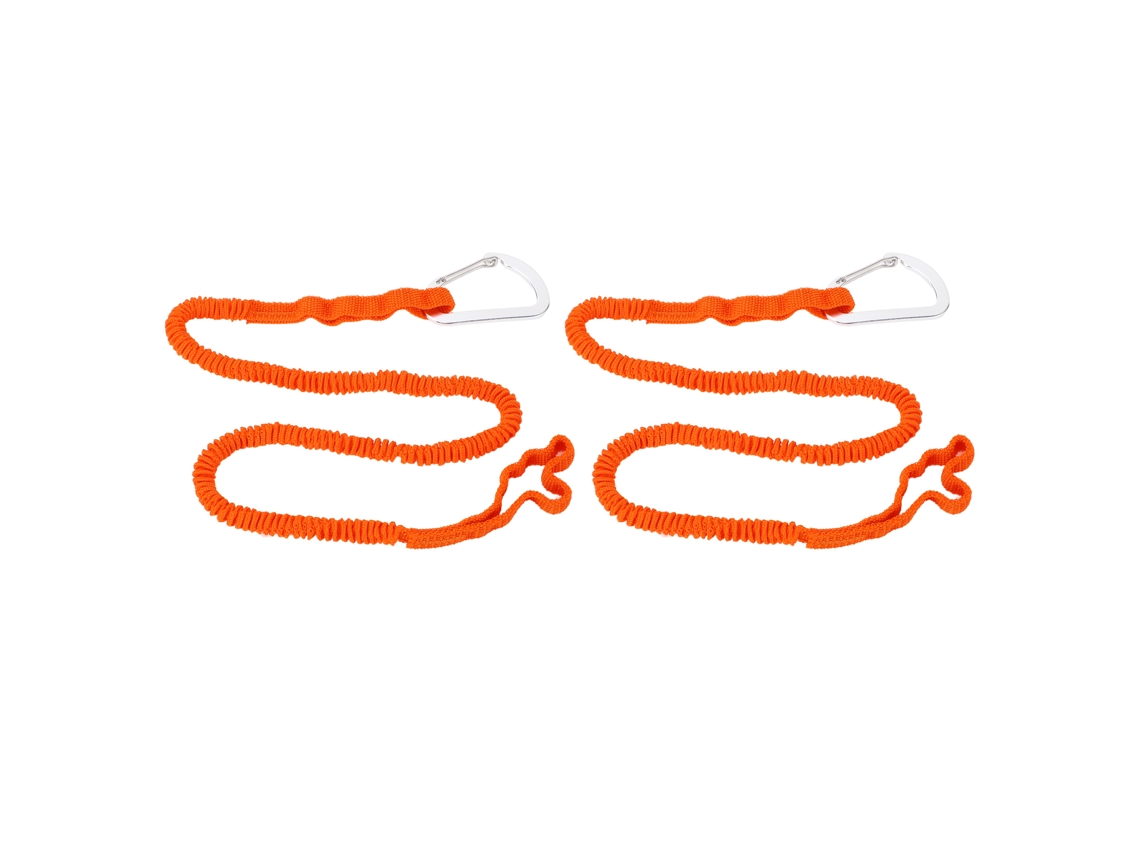 2026rebe-2 Peças De Correia Elástica Para Remo De Kayak Lanyard 3-6 Pés Laranja Para Kayak Canoa Pesca