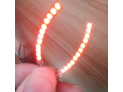 Cílios Postiços de Led À Prova D'água, Adequados para Cílios Postiços de 1cm a 1,5cm com Aplicação por Spray. MDUG (vermelho)
