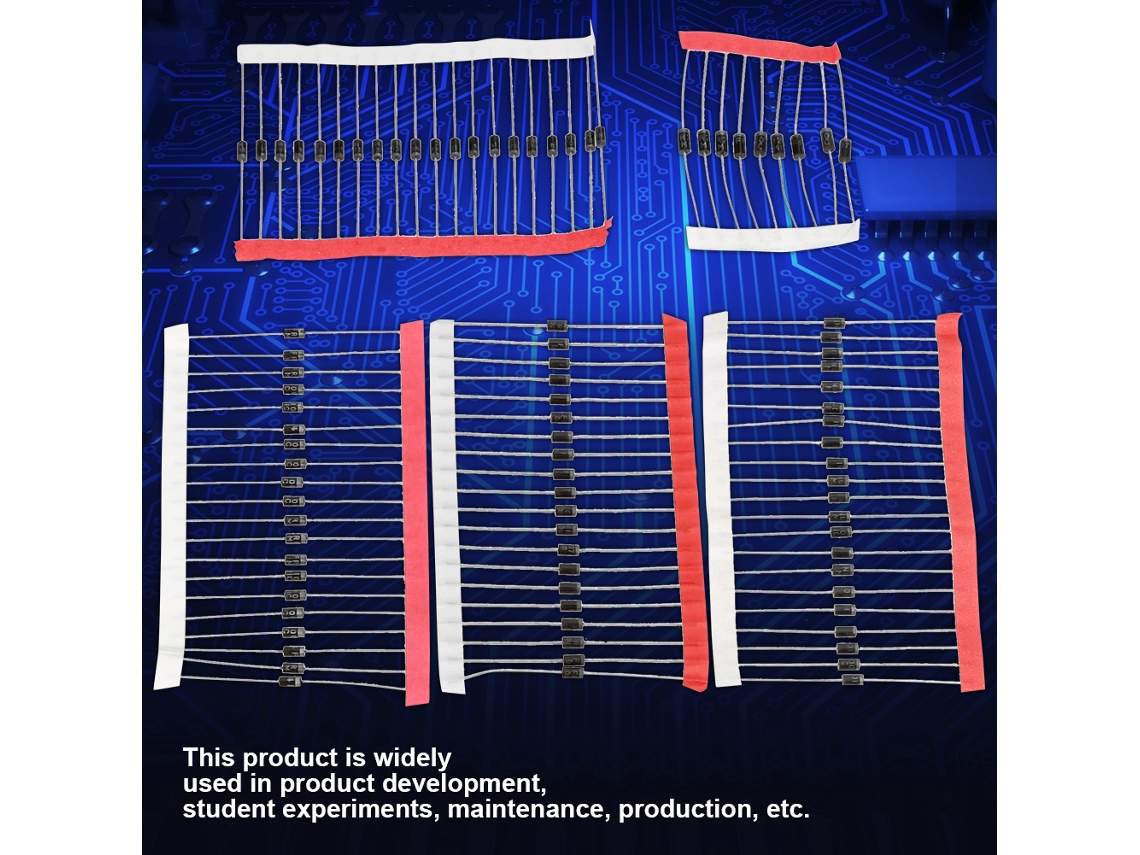 Kit de diodos rectificadores electrónicos con 220 piezas y 11 valores (1n4148 1n5822)