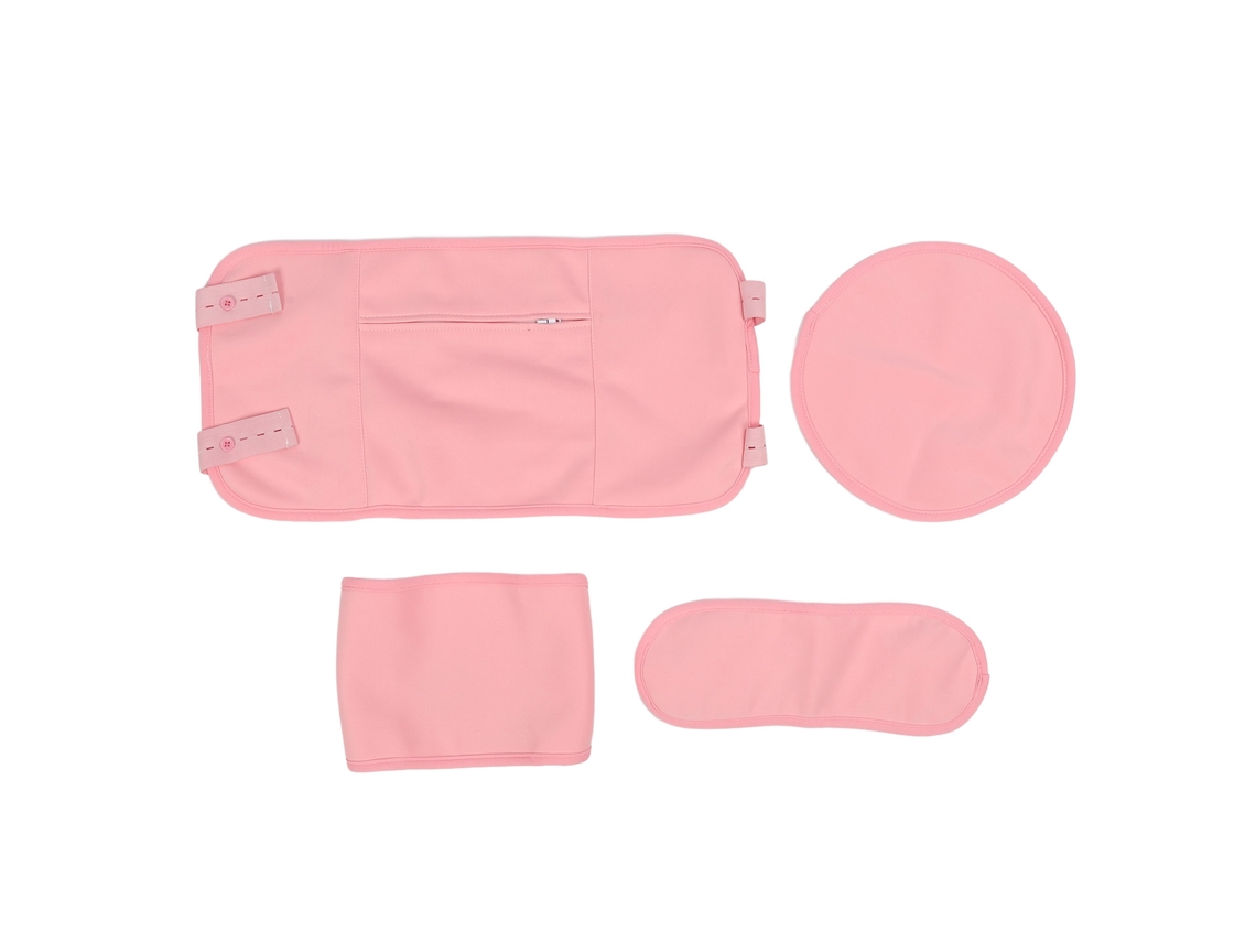 Paquete reutilizable de 4 piezas de aceite de ricino para compresas frías/calientes, tipo botón para cintura, piernas, pecho y cuello.