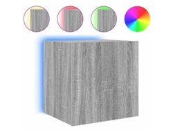 Mueble de pared con luces LED MAISON EXCLUSIVE Gris Sonoma (40,5x35x40 cm)