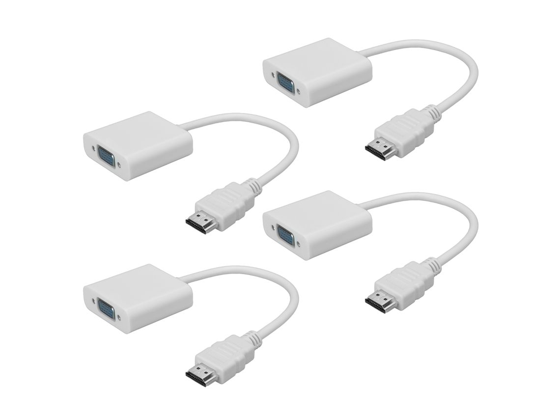 4 Cables Adaptadores Hdmi Macho A Vga Hembra, Convertidor De Video Hd 1080p Para Computadora Portátil