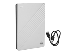 Disco Duro Externo 80gb Usb 3.0 Ultradelgado 2.5 Pulgadas Aleación De Aluminio Hdd Portátil Plata