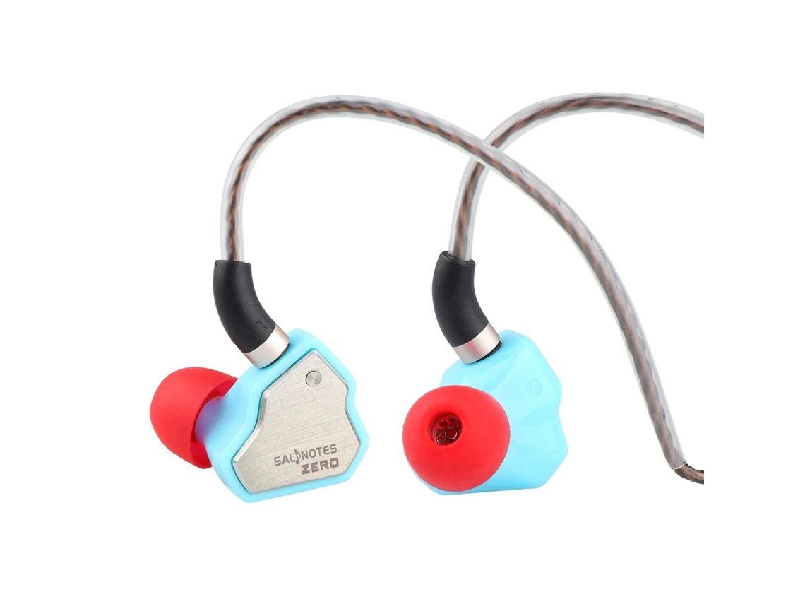 (3,5 Mm Con Micrófono, Azul) Auriculares Inalámbricos, 7 Hz, Controlador Dinámico De 10 Mm, Metal.