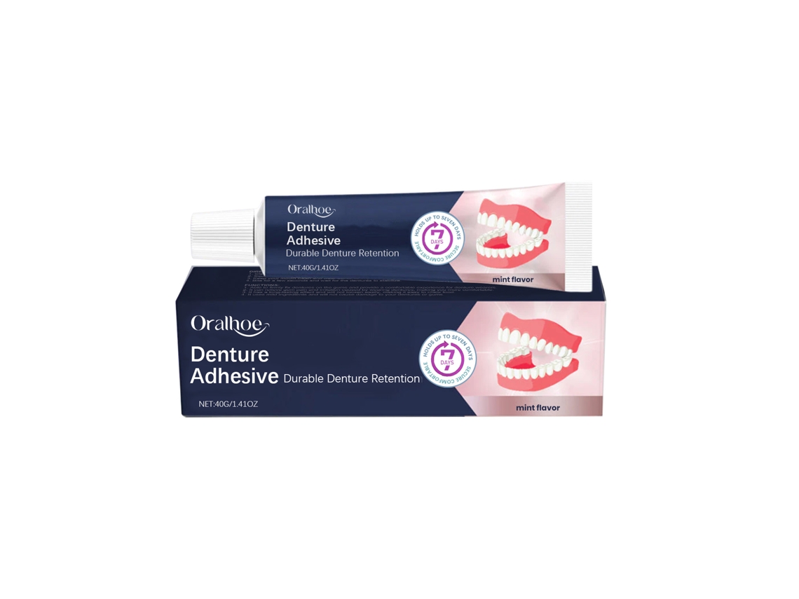 Adhesivo Para Prótesis Dentarias Oralhoe - Adhiere Naturalmente, Fijación Cómoda Y Mejora La Sonrisa