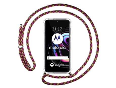 Carcasa Motorola Edge 20 Pro TUMUNDOSMARTPHONE Colgante Rosa