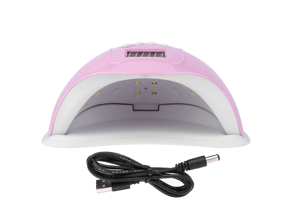Lámpara De Secado De Uñas Uv/led Profesional De 48 W Para Manicura Con Esmalte En Gel - Rosa