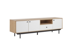 Mueble TV BELIANI Itaca de Tablero de fibra Madera clara 163x40x50