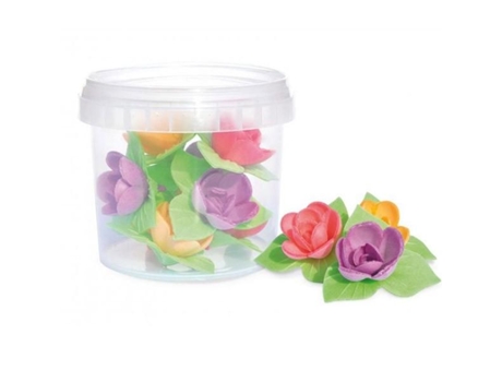 Hojas de oblea - 8 mini rosas