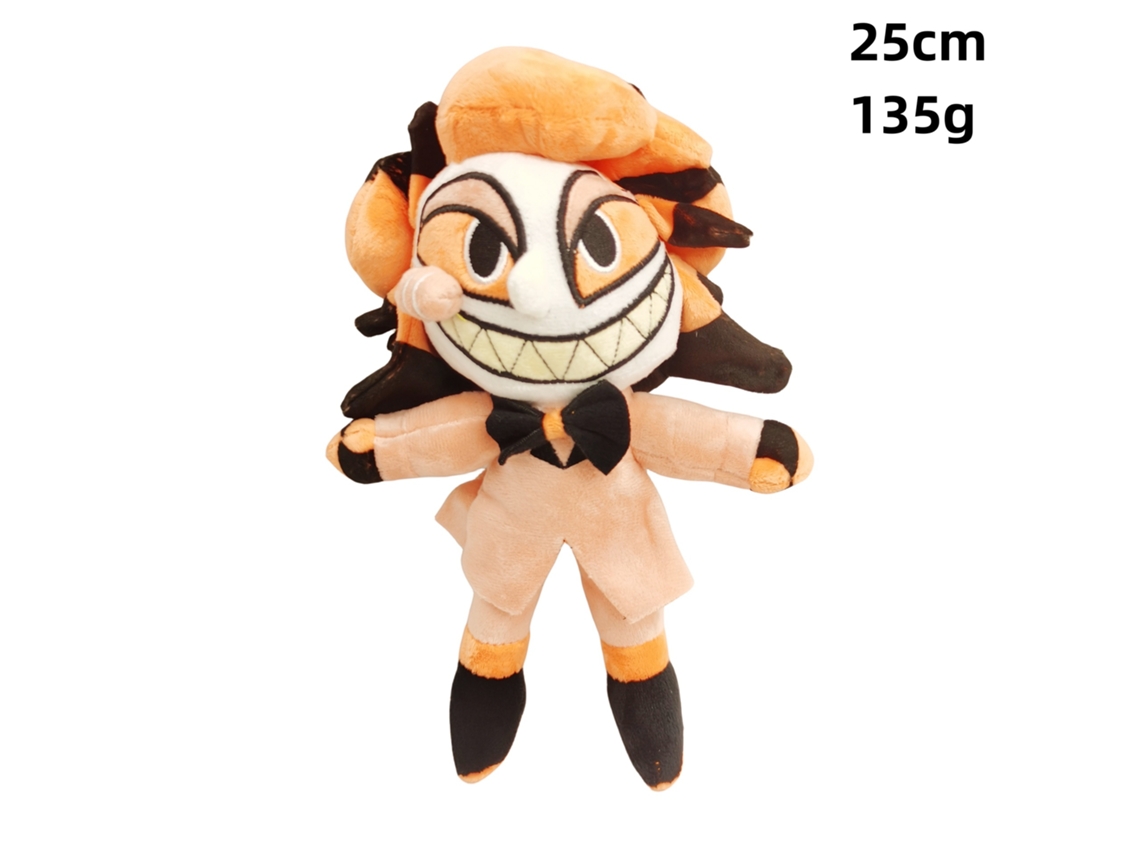 Peluche Hexagonal De Cabeza Naranja Helluva Boss Hazbin Hotel, Juguete Coleccionable