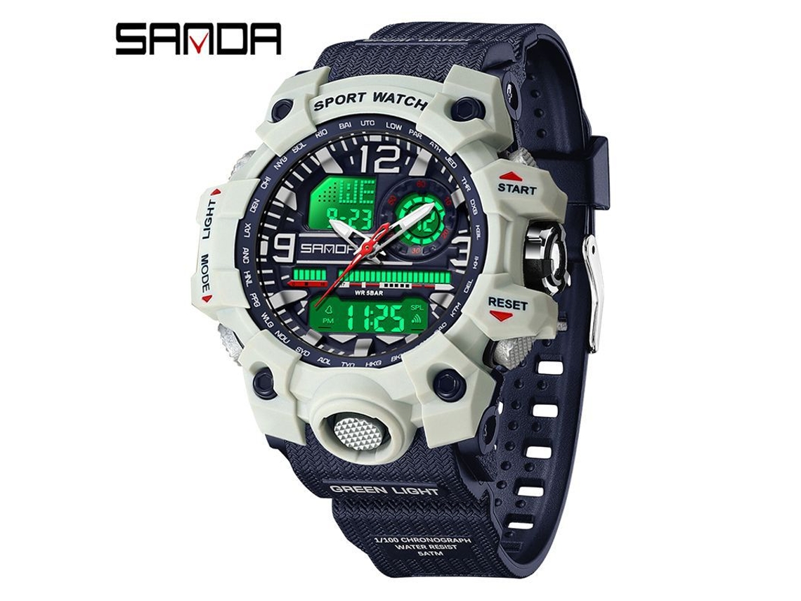 Reloj electrónico MDUG con pantalla única, moderno, luminoso y resistente al agua.