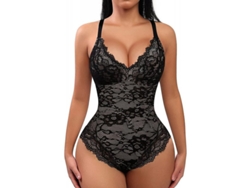 2026-body Suits Para Mujer Control Abdominal Shapewear Con Escote V Y Tirantes Ajustables Uko Medium Negro