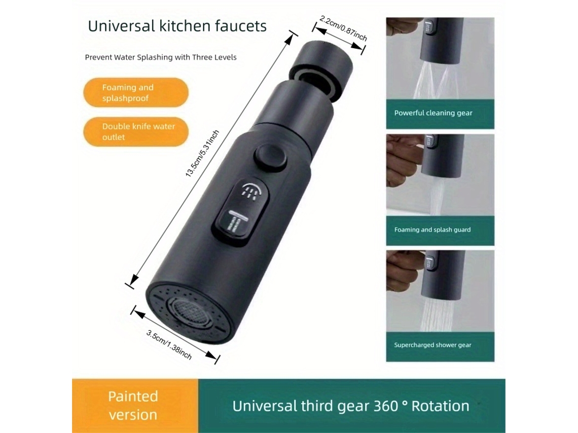 Adaptador - Adaptador Extensor Para Grifo De Cocina Es Compatible Con El 99% De Los Grifos Y Ofrece Tres Modos: Versatilidad, Durabilidad, C