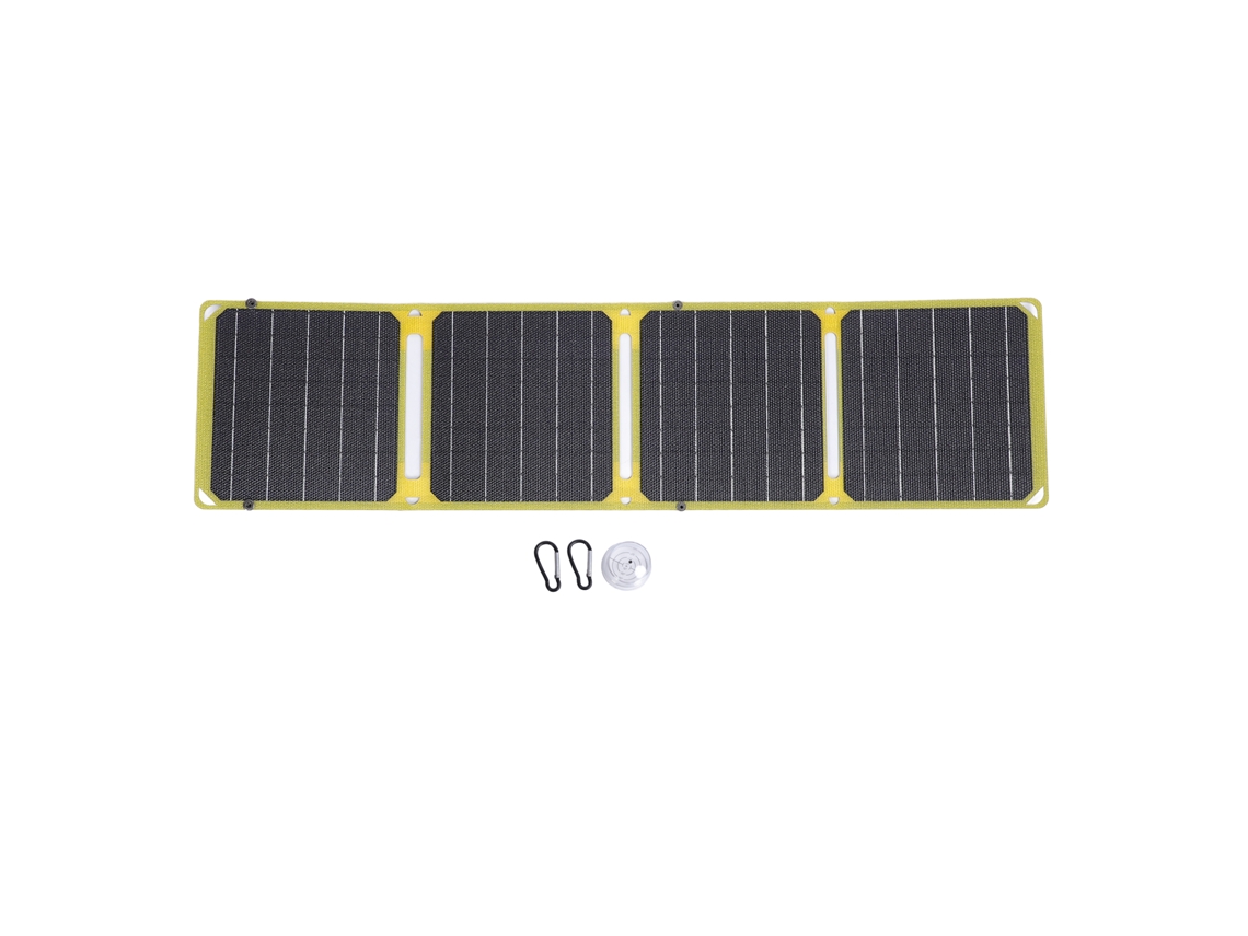 Panel Solar Plegable De 40 W Con 2 Puertos Usb, Resistente Al Agua (etfe) Y Medidor De Ángulo Para Viajes Al Aire Libre.