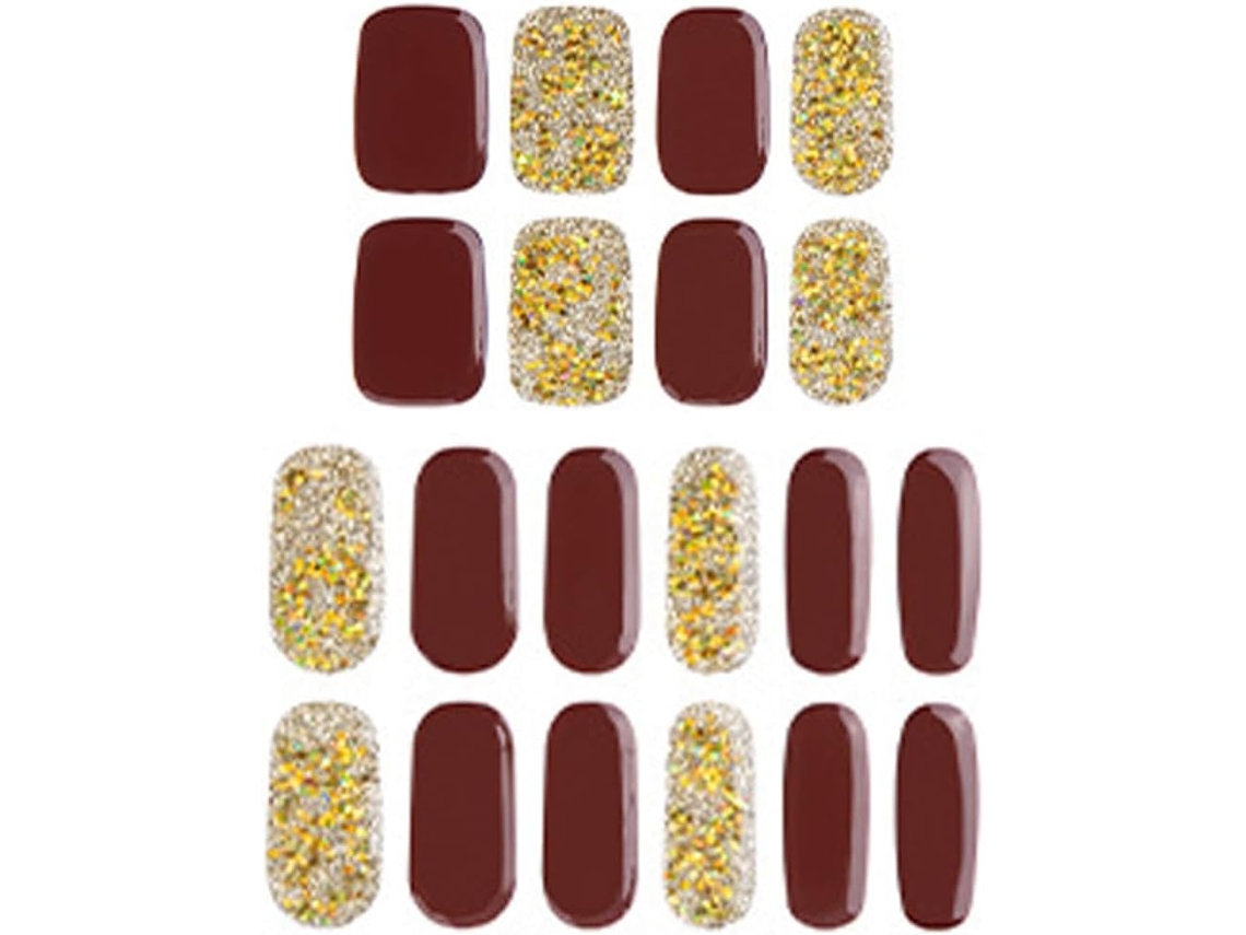 Pegatinas De Uñas De Gel - Requiere Lámpara Led. Fácil De Usar. Cobertura Total.