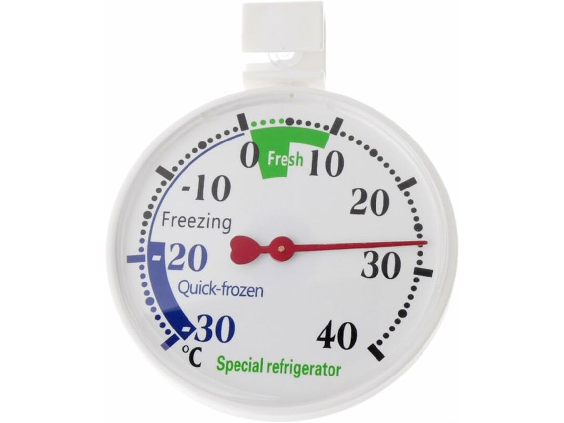 Termómetro para frigorífico y congelador: pantalla analógica de temperatura para uso doméstico.
