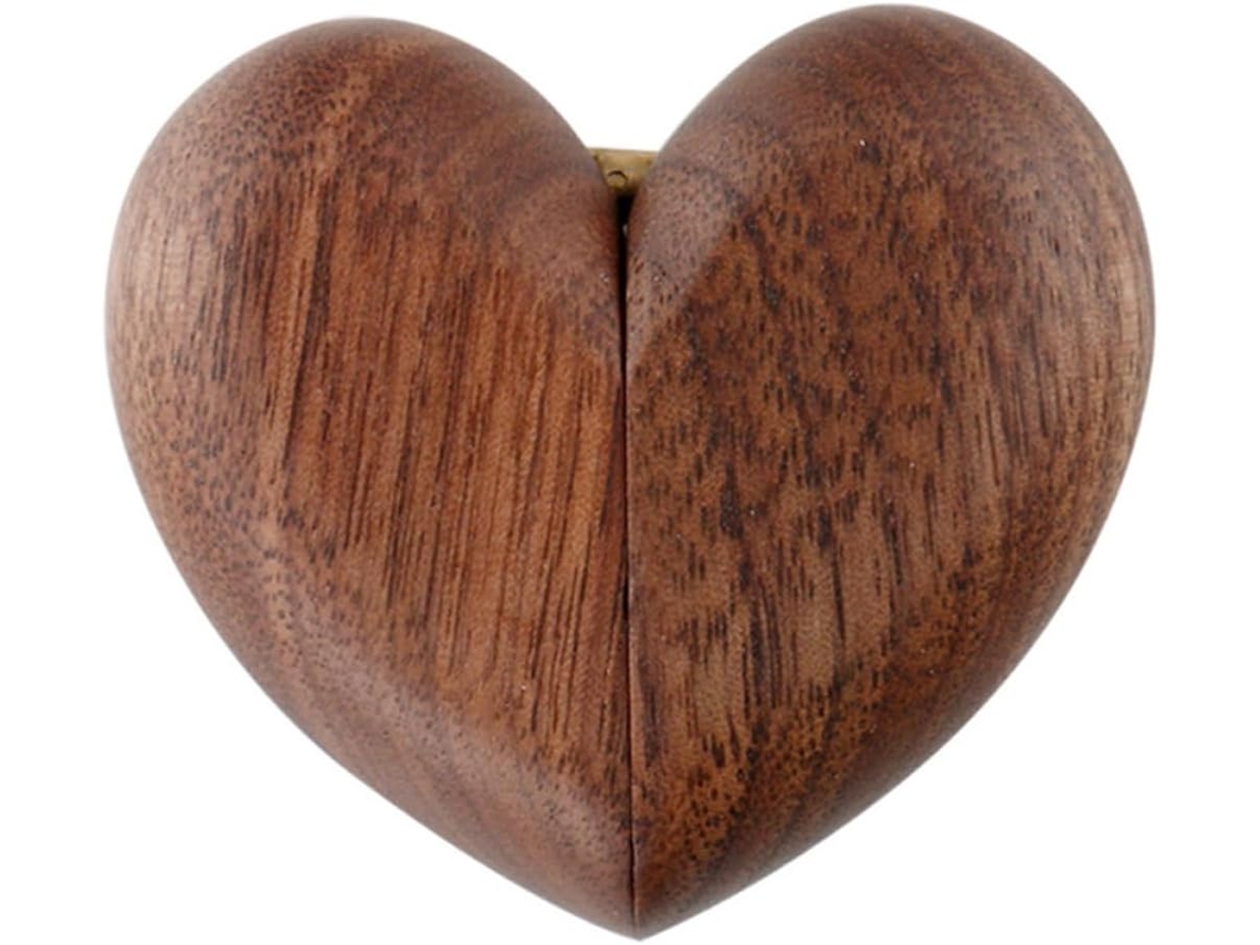 Anillos Forma Corazón Guardar Compromiso Cierre Magnético Almohadilla Protectora Espuma Estuche Portátil Joyas