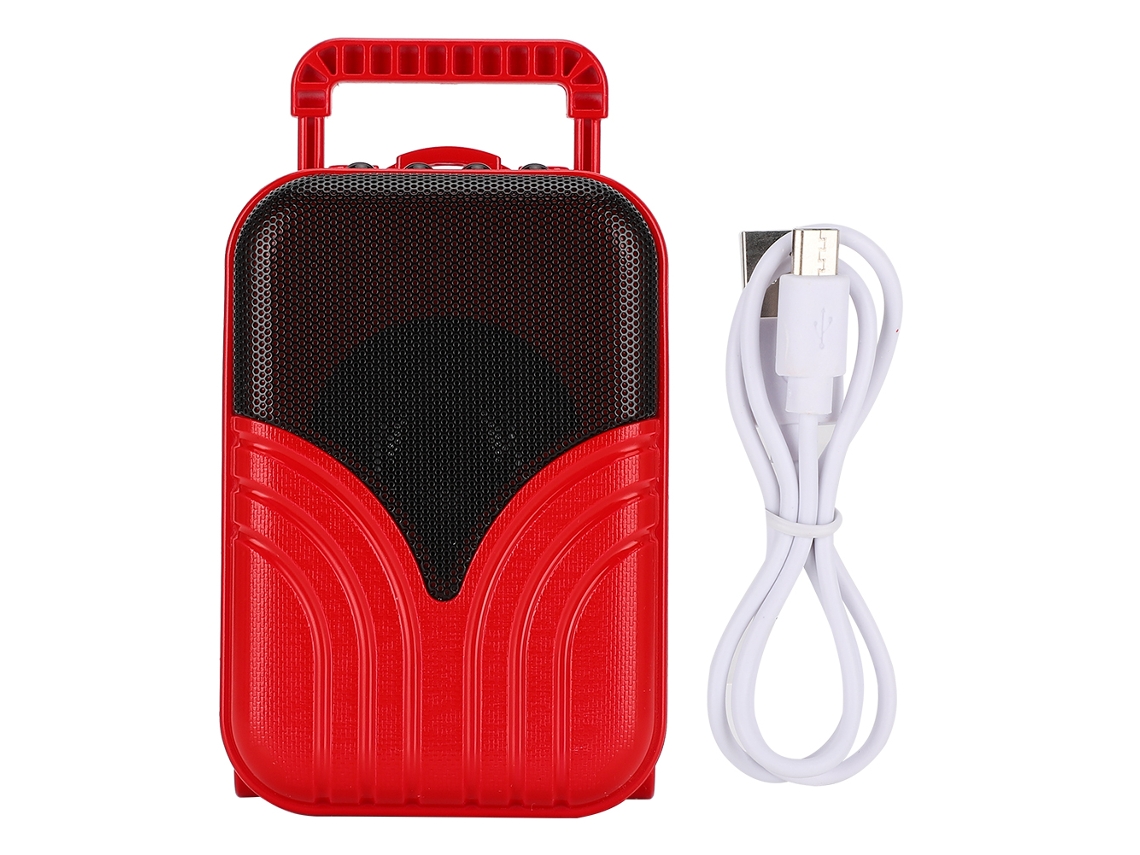 Altavoz Bluetooth Inalámbrico Portátil, Mini Estuche Para Maleta, Reproductor De Música De 3w, Rojo