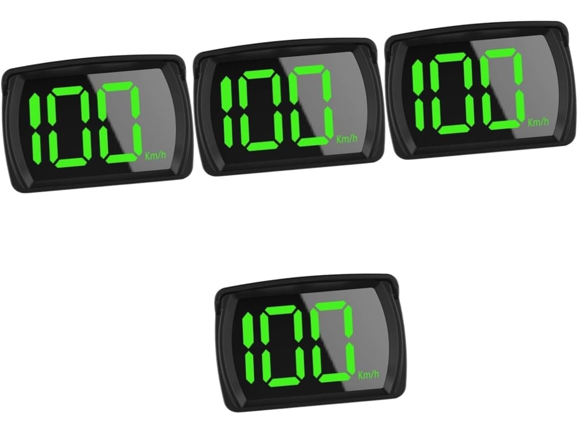 Velocímetro De Coche, Pequeño Reloj Digital, Mph, Pantalla Universal, Abs, Negro.