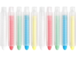 Lote De 10 Tizas Sólidas De Colores, Sin Polvo, 5 Cm, Solubles En Agua, Para Pizarra.