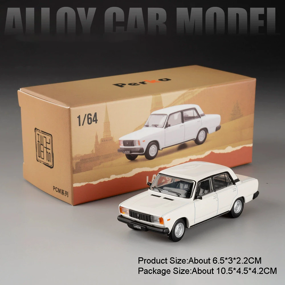 (lada2105 Blanco) Miniatura a escala 1:64 - Modelo de coche de juguete - Metal fundido a presión - Artículo de colección