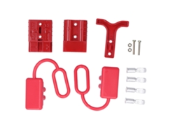 Conector Rápido De Batería Con Mango Para Winch De Recuperación 50a 12‑36vdc Rojo